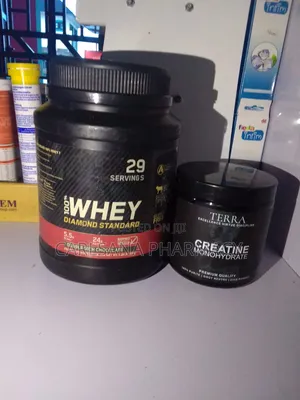 Creatine Powder and Whey Protein Powder