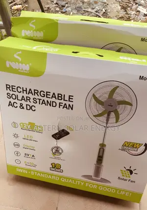 18inches Solar Rechargeable Ac and Dc Standing Fan