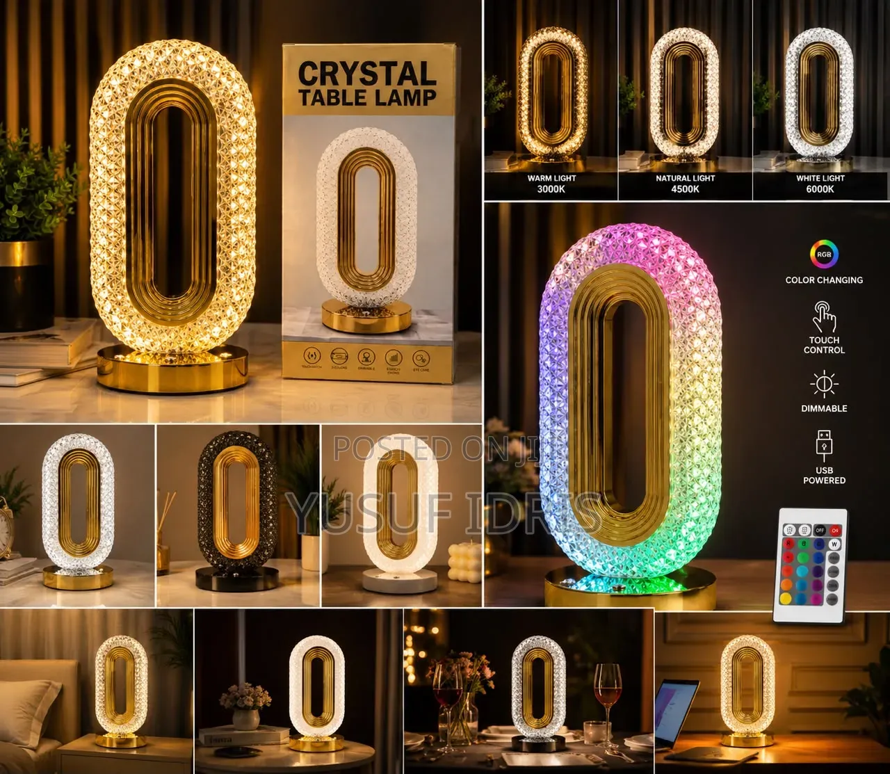 Crystal Table Lamp
