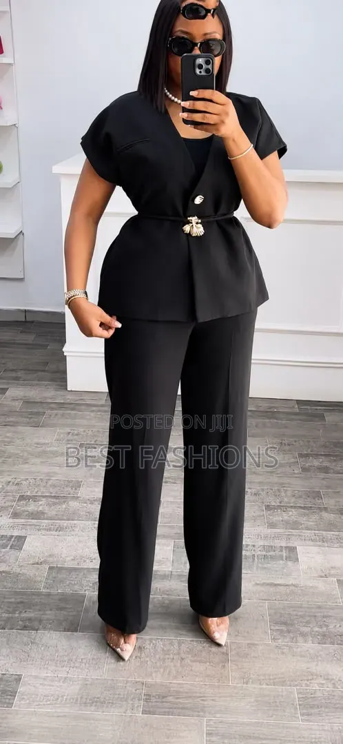 Ladies 2pcs Trousers Suit