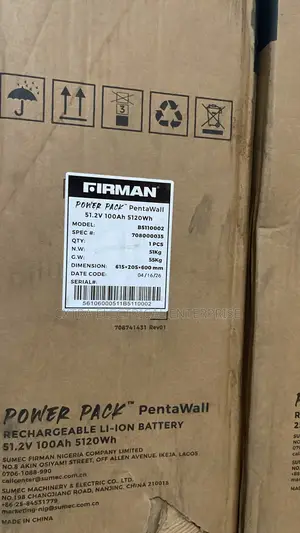 Firman Power Pack 5.12kwh 51.2v 100ah Lithium Battery