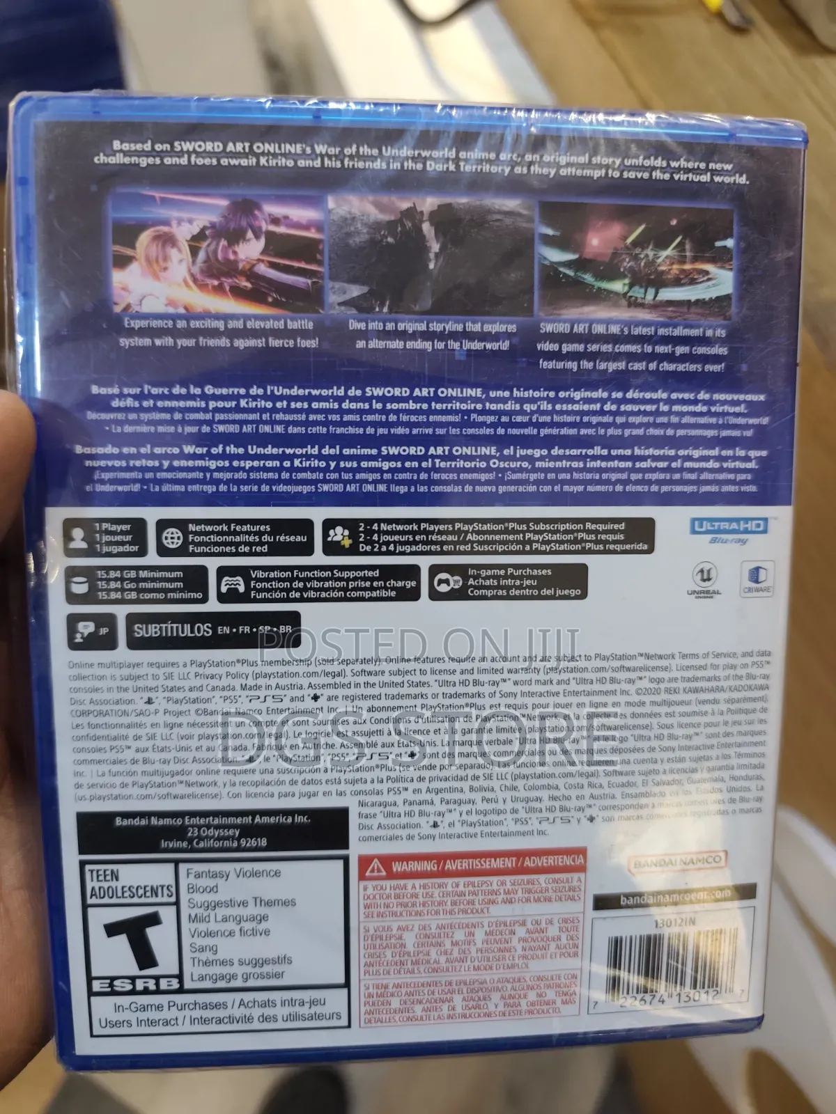 Ps5 Sword Art Online Last Recollection Game