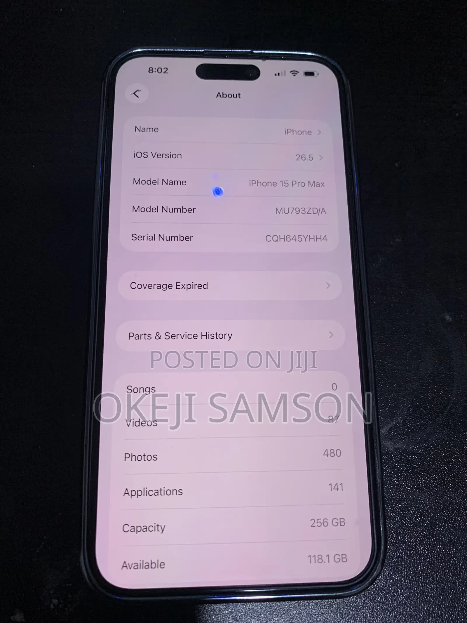 Apple iPhone 15 Pro Max 256 GB Silver