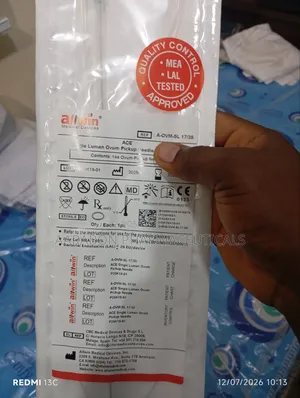 Ivf Oocyte Retrieval Needle Single and Double Lumen