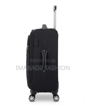 Swiss Polo Soft Shell Trolley Luggage – Black