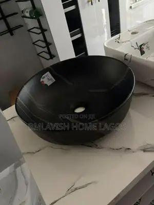 Black Round Countertop Basin