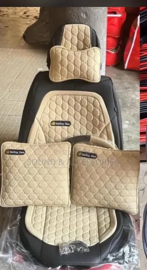 Car Smilling Face Black Biege Luxury Seatcover(Ht1158)