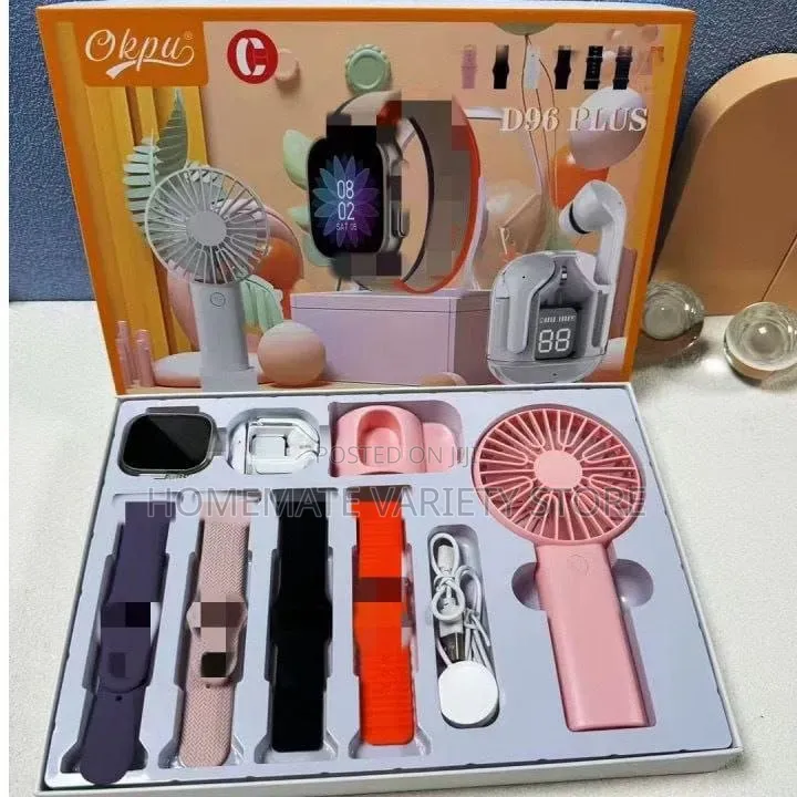 Smart Watch With Fan and Earbuds