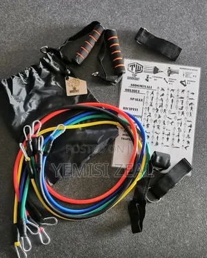 5in1 Resistance Pull Up Rope Band With Handle and Carrier Bag