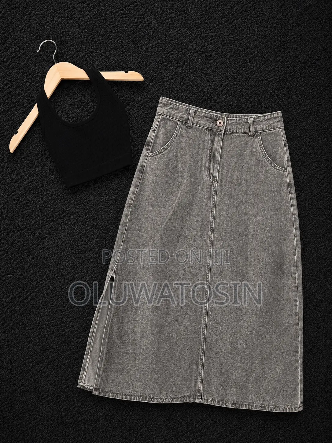 Long Jean Skirt