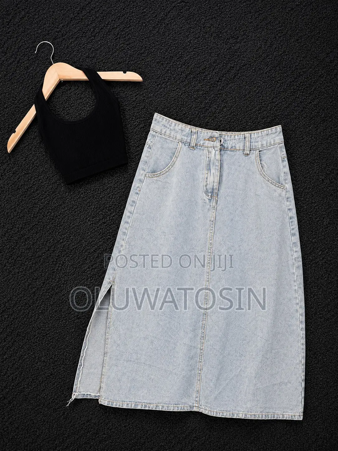 Long Jean Skirt