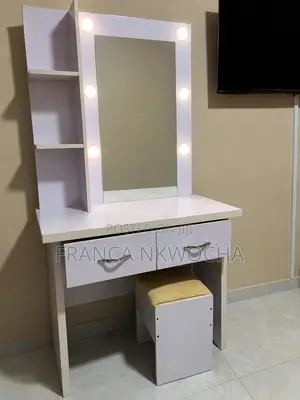 Dresser Table and Chair With Led Lights