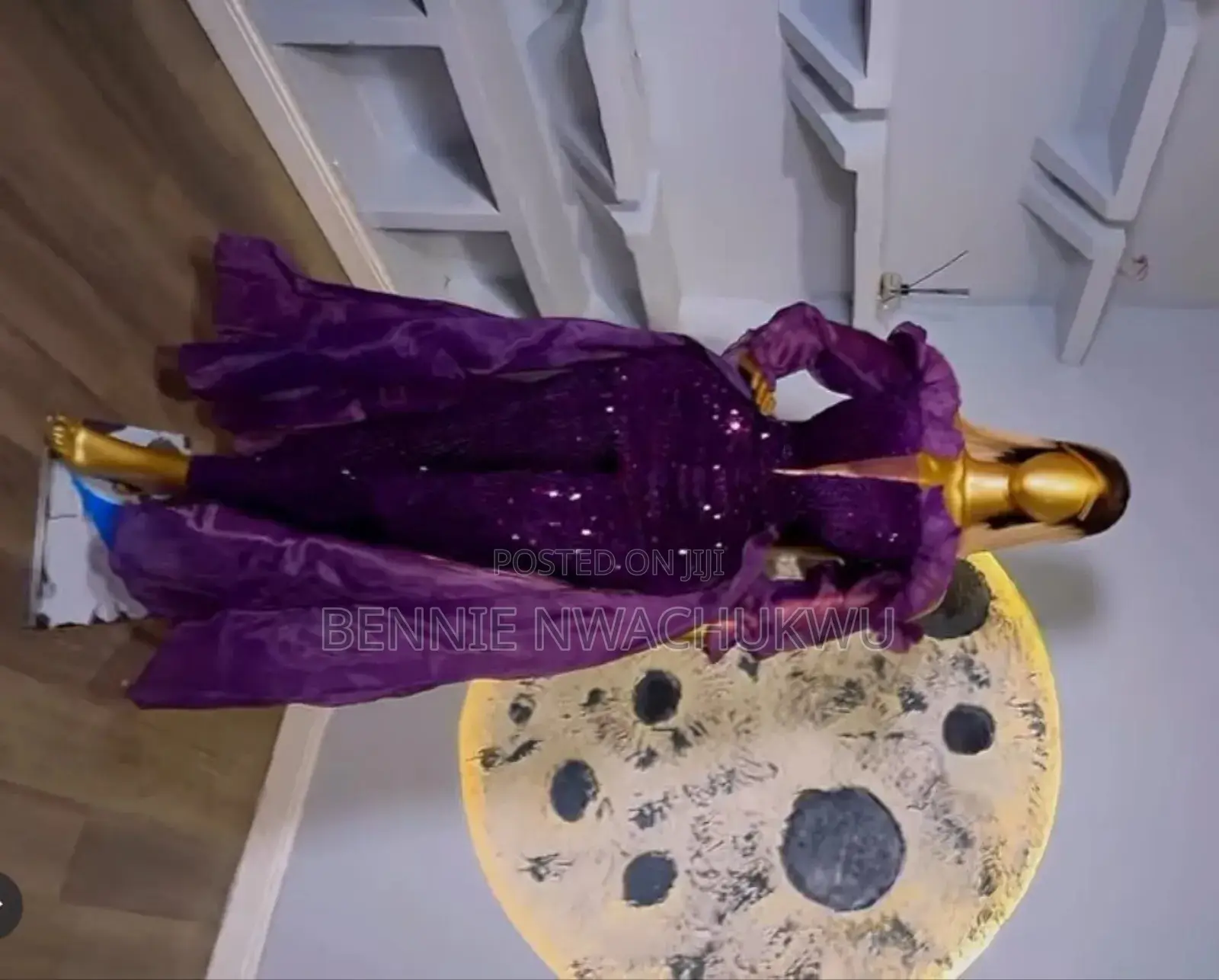 Purple Sequin Jumpsuit (Thrift)