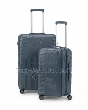 Abs Trolley Luggage Set – Brown (2 Piece)