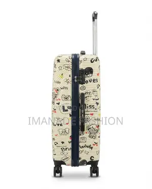 Doodle Print Abs Trolley Luggage