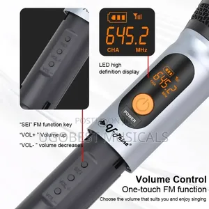 U-Phine Wx23 Dual Wireless Microphone System Uhf Handheld Mic for Pa