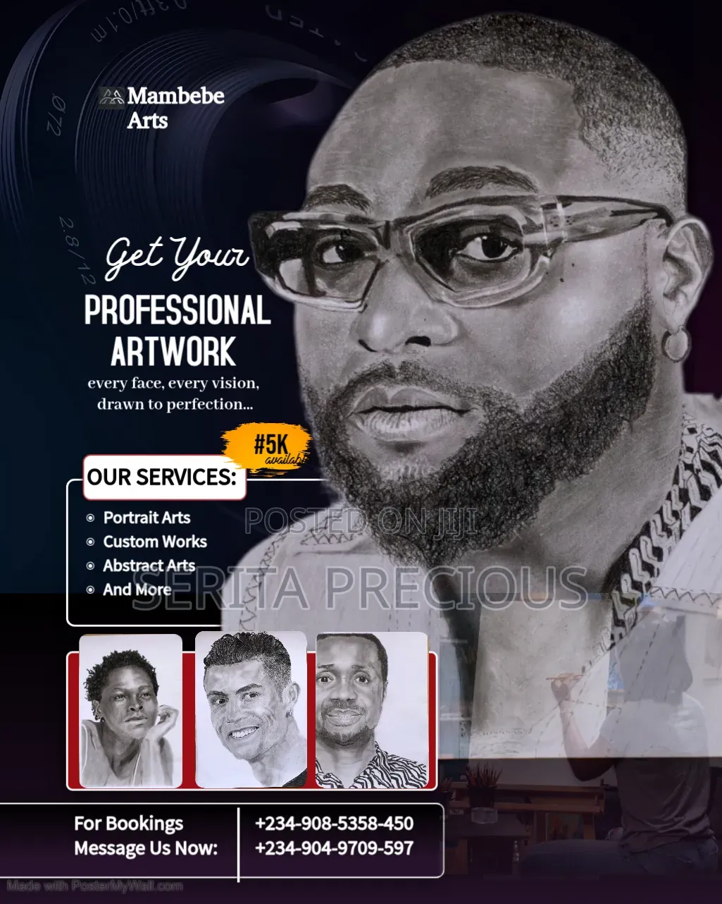 Charcoal Portrait Arts