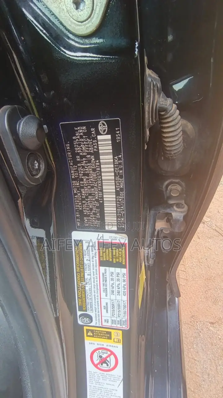 Toyota Camry 2012 Black