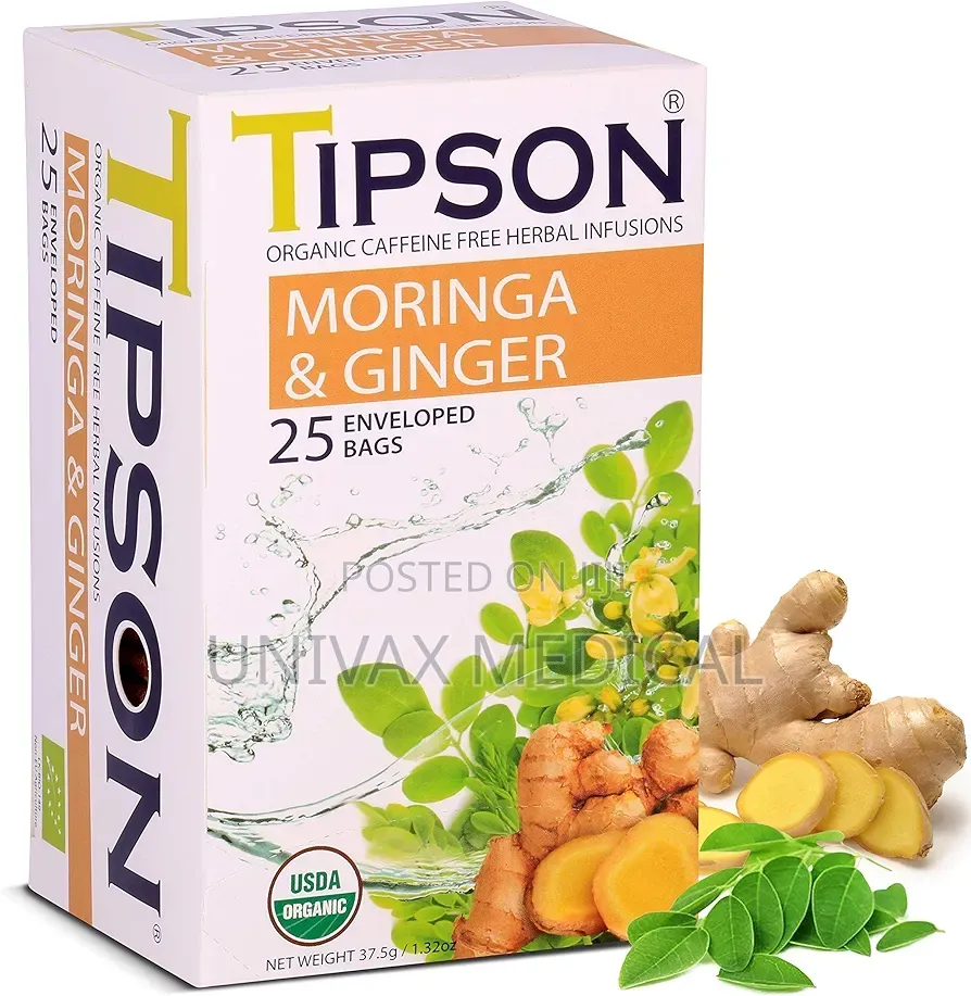 Tipson Organic Moringa Ginger Green Tea