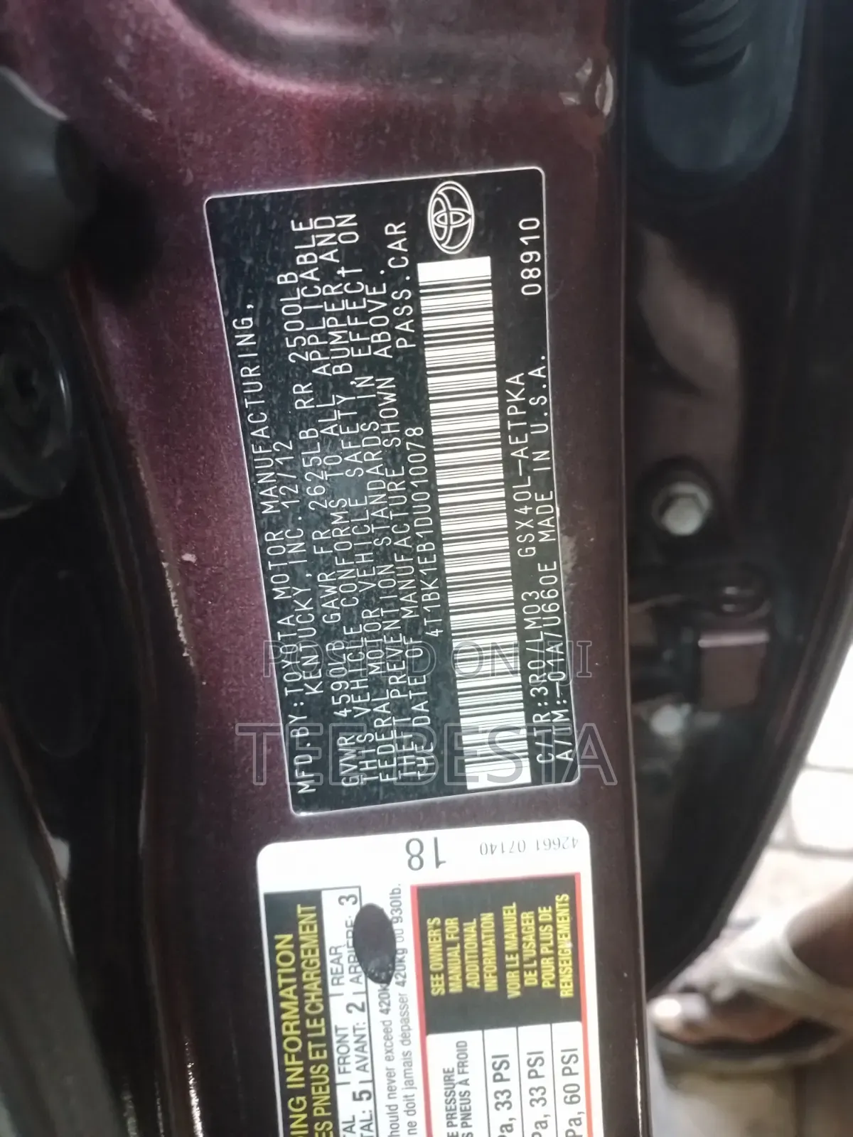 Toyota Avalon 2013 Burgundy