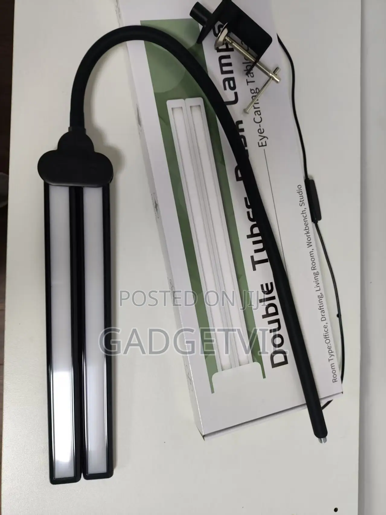 Double Head Touch Gooseneck Office Learning Computer Screen Lamp