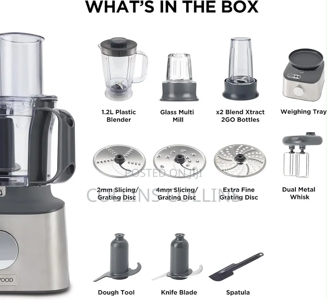 Kenwood Multipro Compact+ Fdm312 Ss, 5-in-1 Compact Food Processor