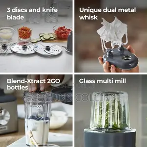 Kenwood Multipro Compact+ Fdm312 Ss, 5-in-1 Compact Food Processor