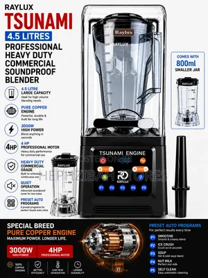 Raylux Tsunami 4.5l Heavy Duty Soundproof Automatic Program Blender