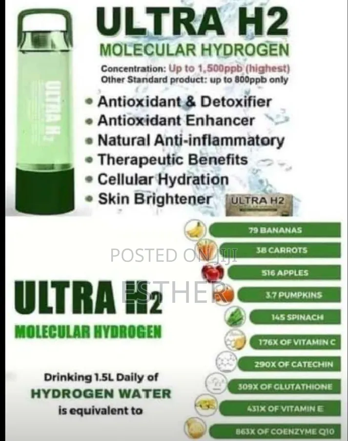 Ultra H2 Molecular Hydrogen Water