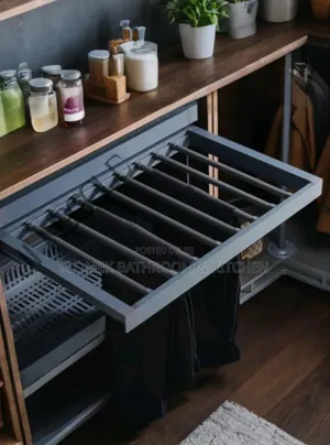 Modern Pull-Out Trouser Rack | Wardrobe Pants Organizer