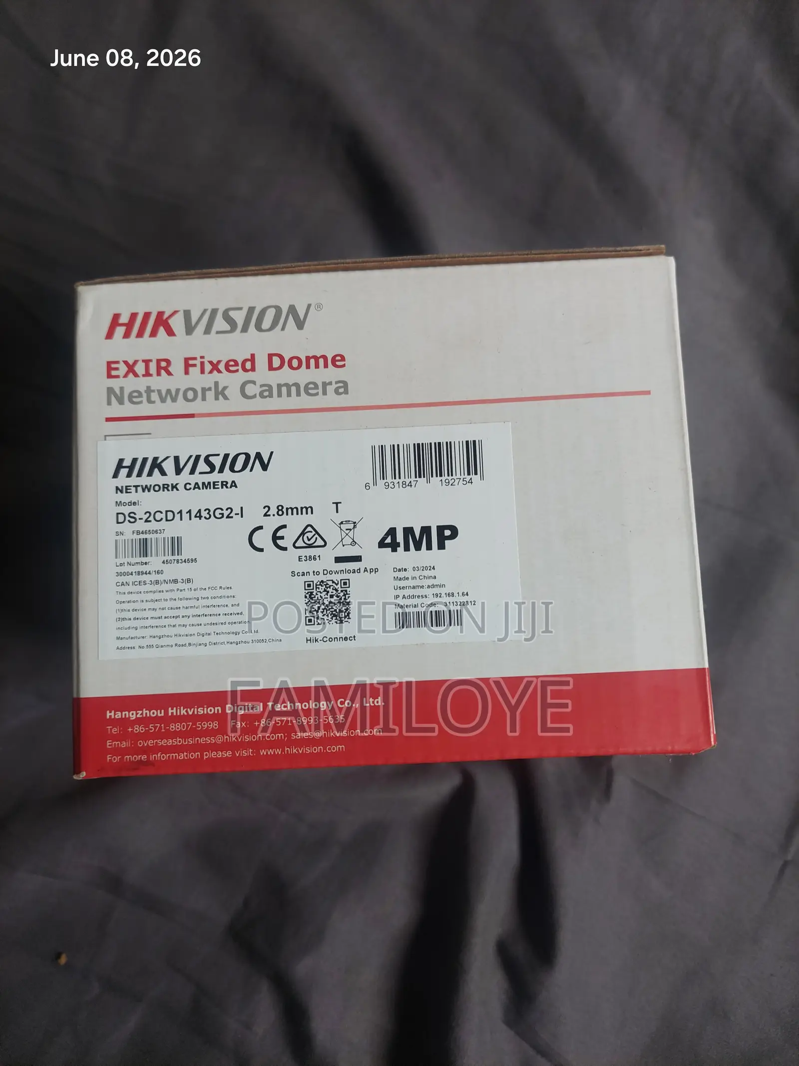 Hikvision Fixed Dome Camera