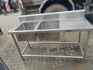 Industrial Double Bowl Kitchen Sink