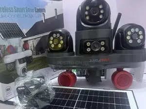 CCTV 3 Lens Full Hd Intelligent Wireless Solar Powered