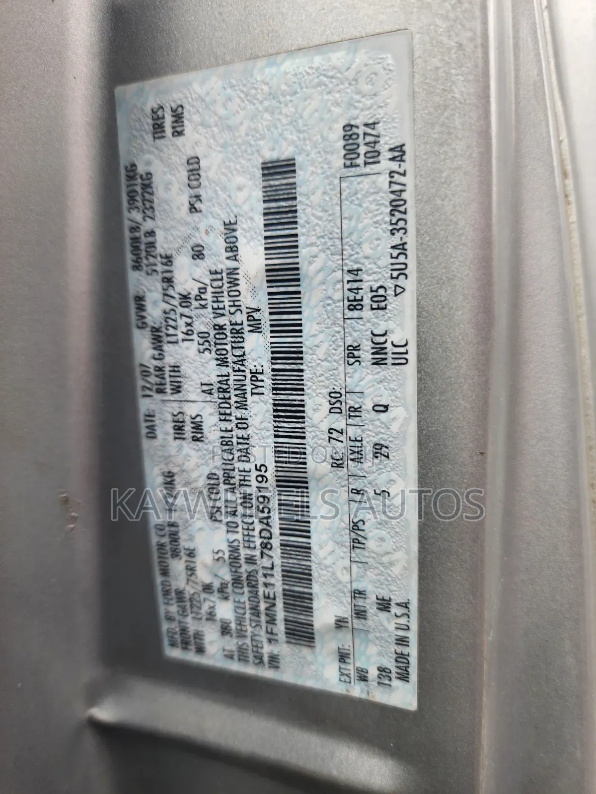 Ford E250 2008 Silver