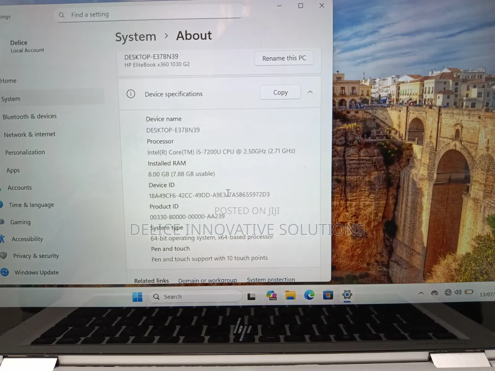 Laptop HP EliteBook x360 1030 G2 8GB Intel Core i5 SSD 256GB