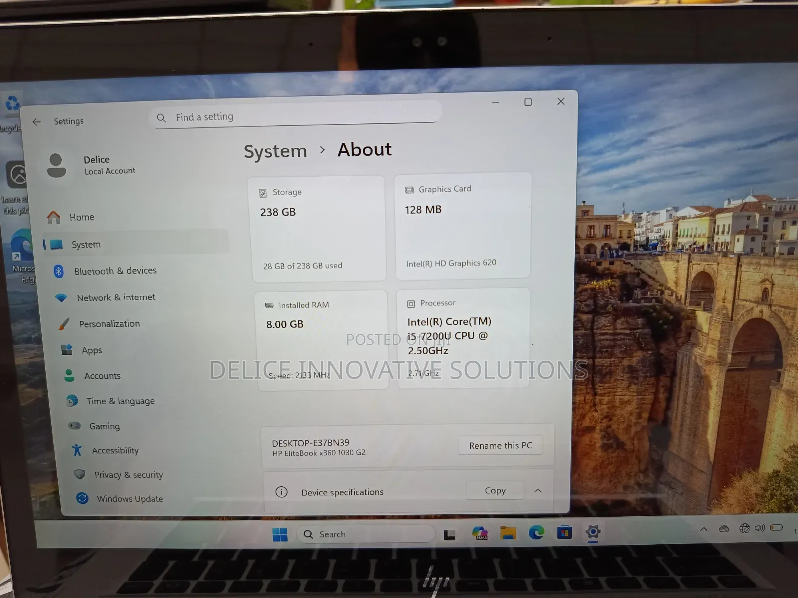 Laptop HP EliteBook x360 1030 G2 8GB Intel Core i5 SSD 256GB