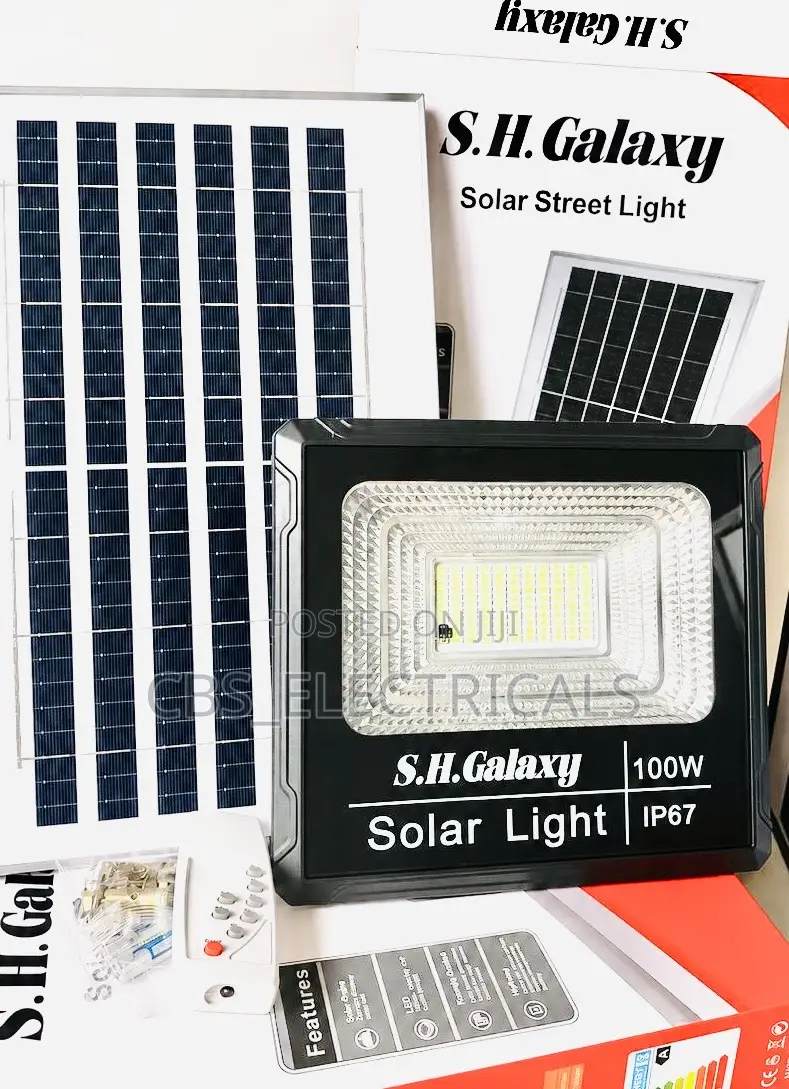 100w Solar Flood Light (Separate Panel )