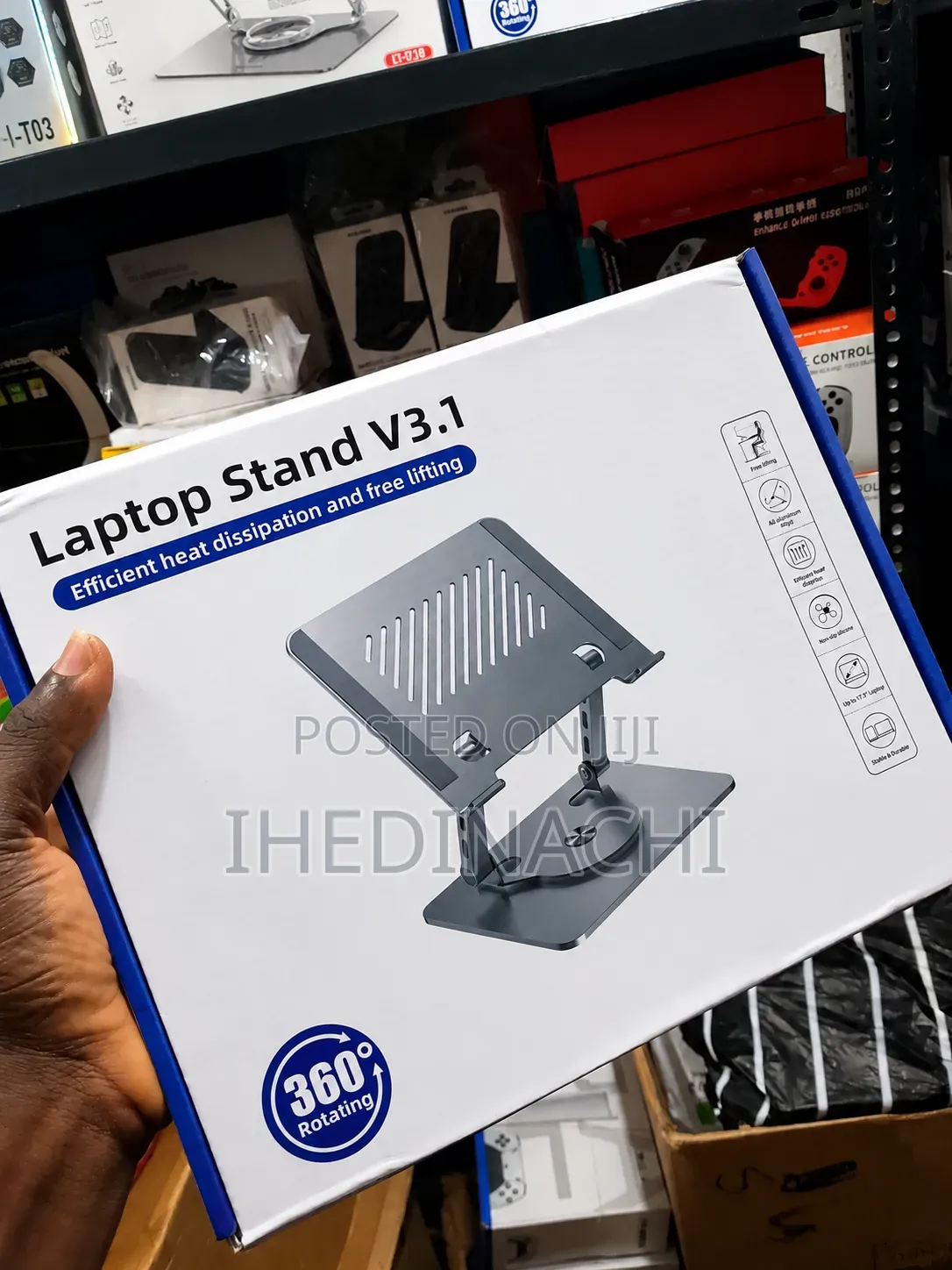 360° Rotating Adjustable Aluminum Laptop Stand