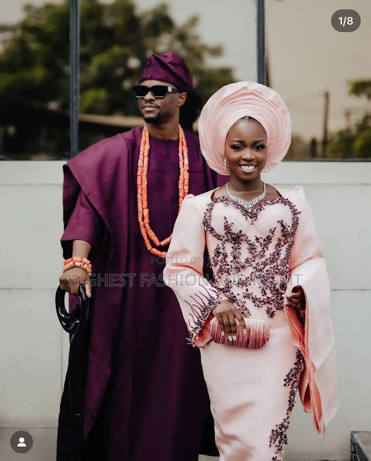 Blush Gown Men’S Deep Violet Agbada
