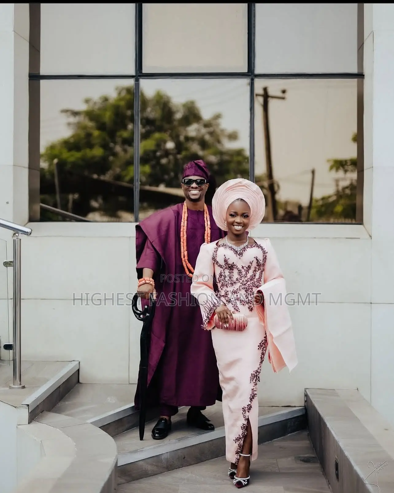Blush Gown Men’S Deep Violet Agbada