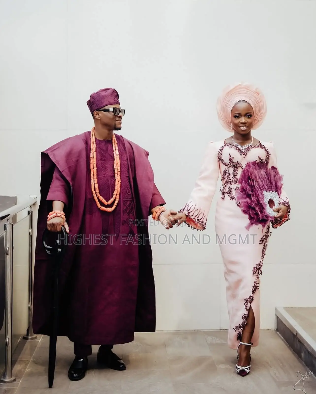 Blush Gown Men’S Deep Violet Agbada