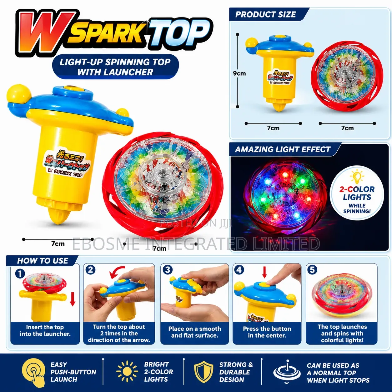 Light Up Spinning Top