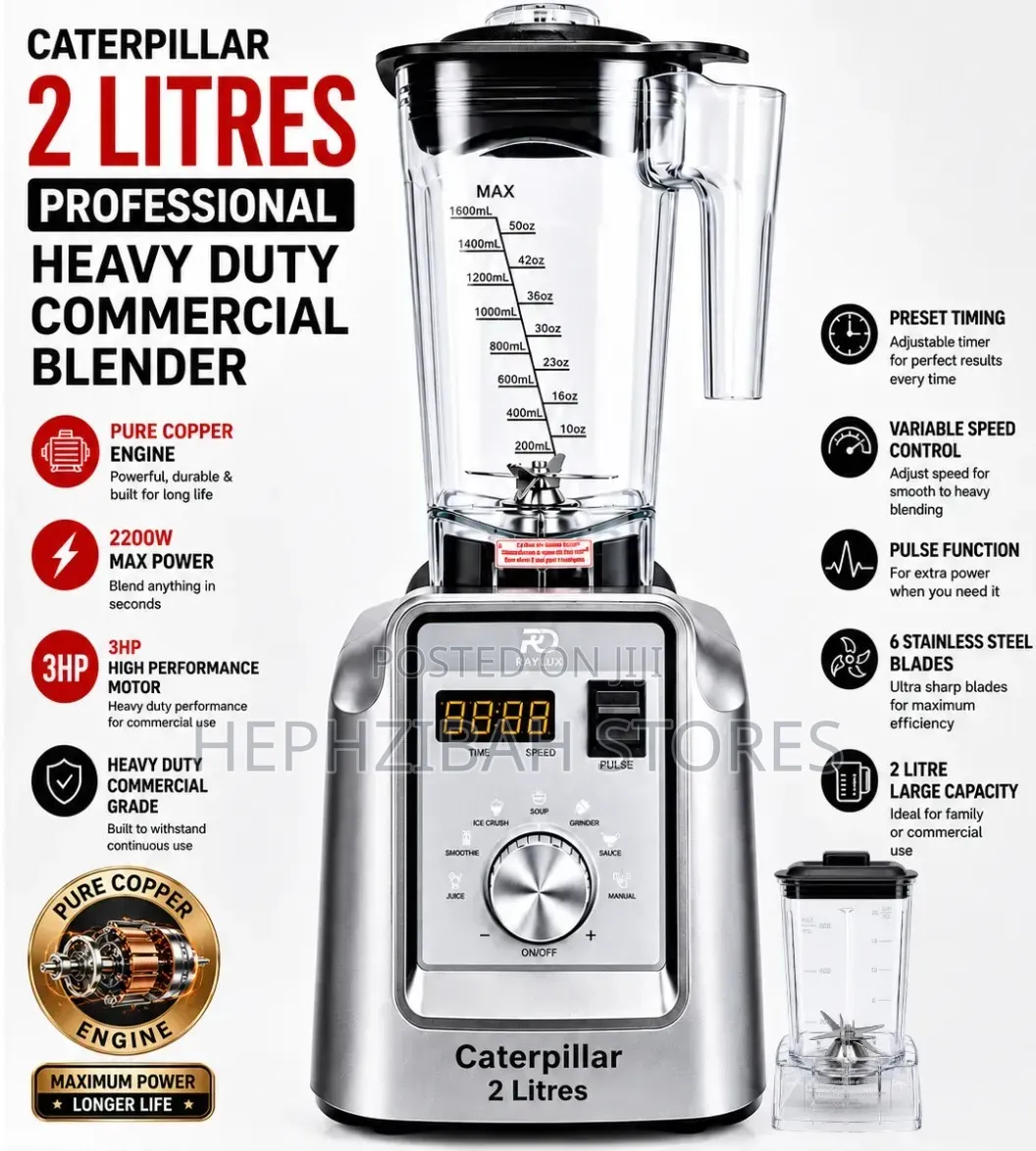 Raylux 2l Caterpillar Engine 3horsepower Heavy Duty Blender