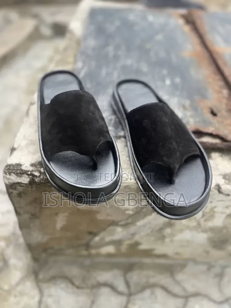 Black Suede Executive Slide