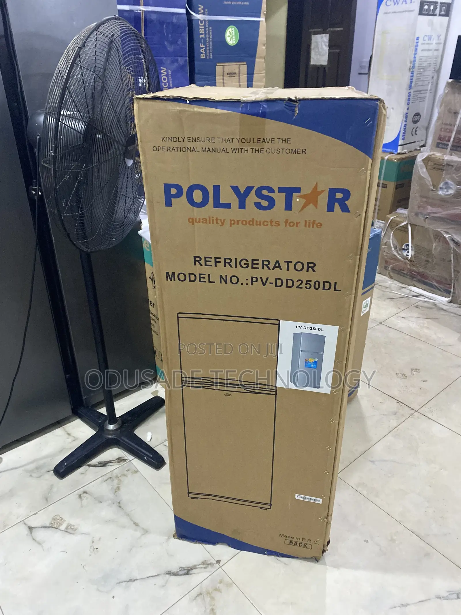 Polystar Double Door Refrigerator Silver 142l