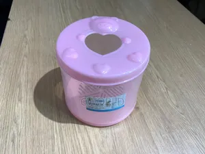 Cute Pink Transparent Tissue Holder