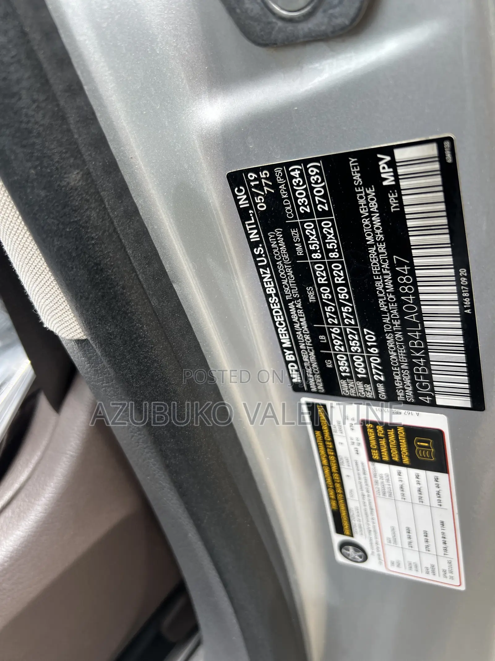 Mercedes-Benz GLE-Class GLE 350 4MATIC 2019 Silver