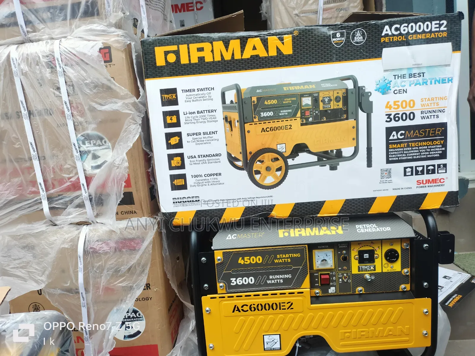 New Sumech Firman Generator Ac6000e2