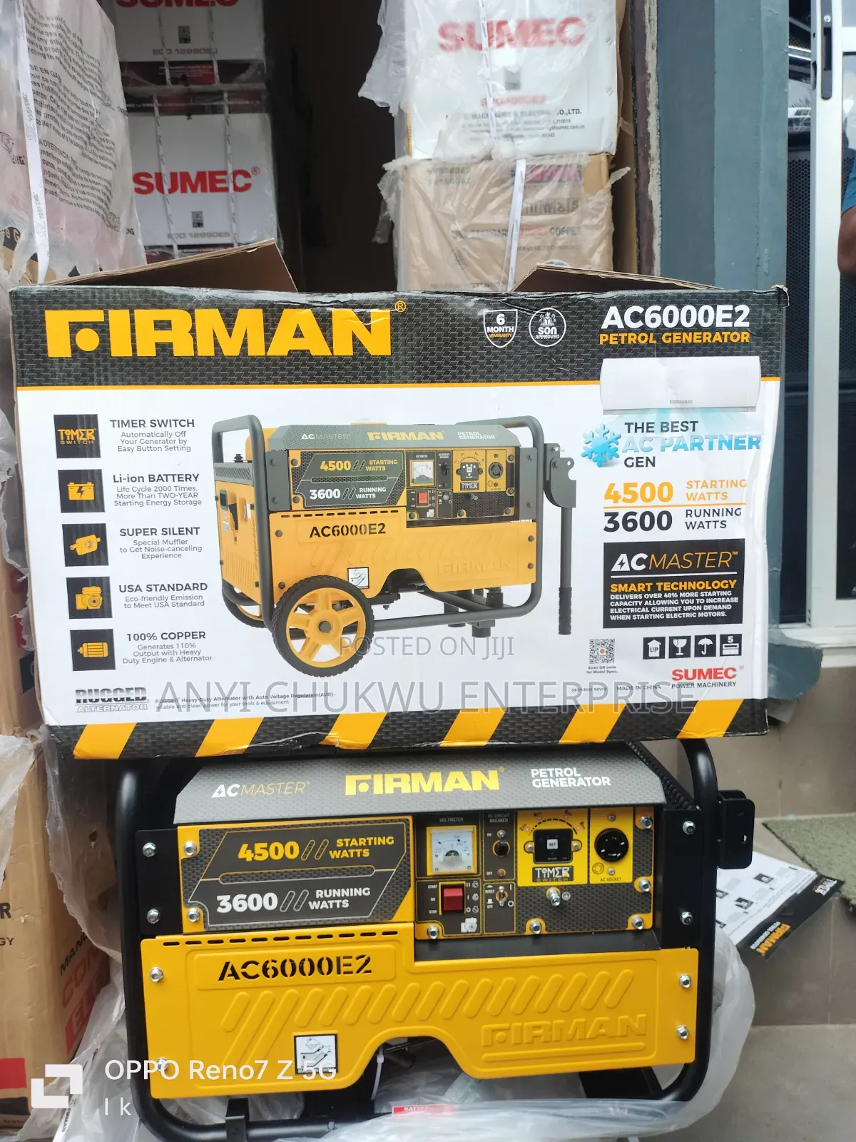 New Sumech Firman Generator Ac6000e2