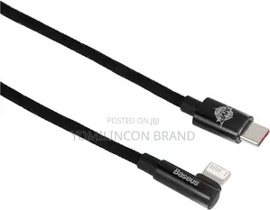 Baseus MVP Elbow Type Usb to iPhone 2a Fast Charging Cable 1m - Black